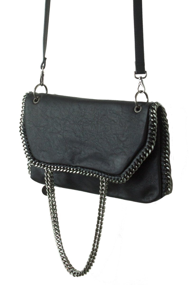 Alyssa Black Chain Crossbody Bag