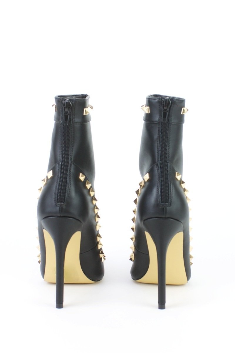 Ariana Black Stud Ankle Boot