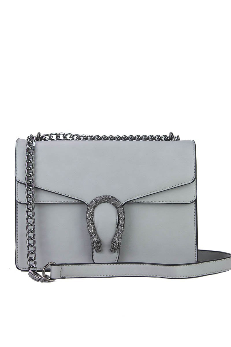Avery Light Grey Statement Shoulder Bag