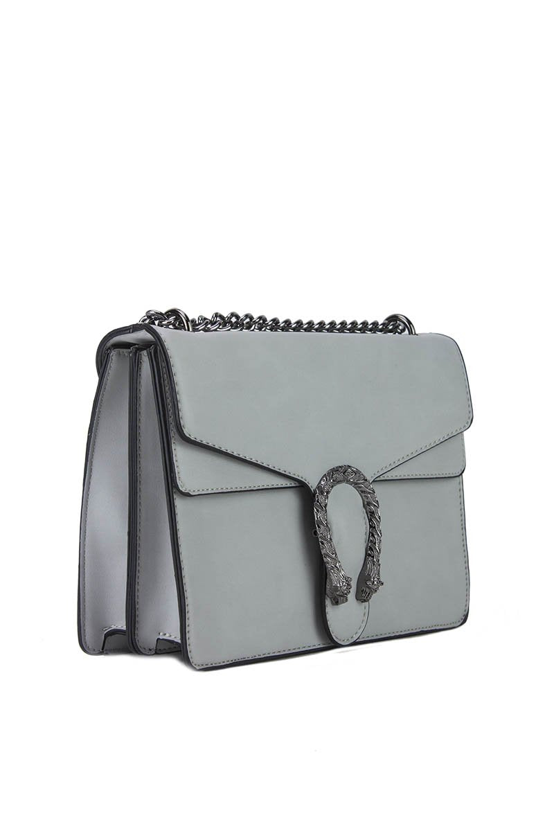 Avery Light Grey Statement Shoulder Bag