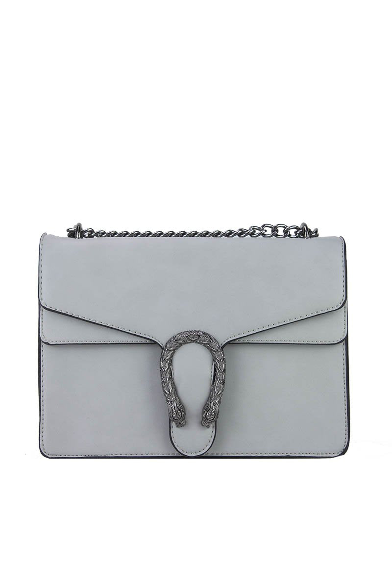 Avery Light Grey Statement Shoulder Bag