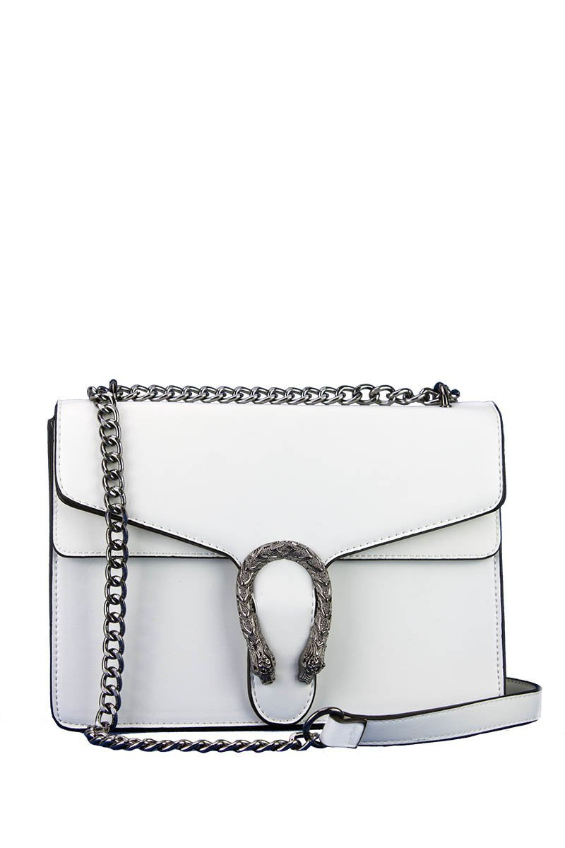 Avery White Statement Shoulder Bag