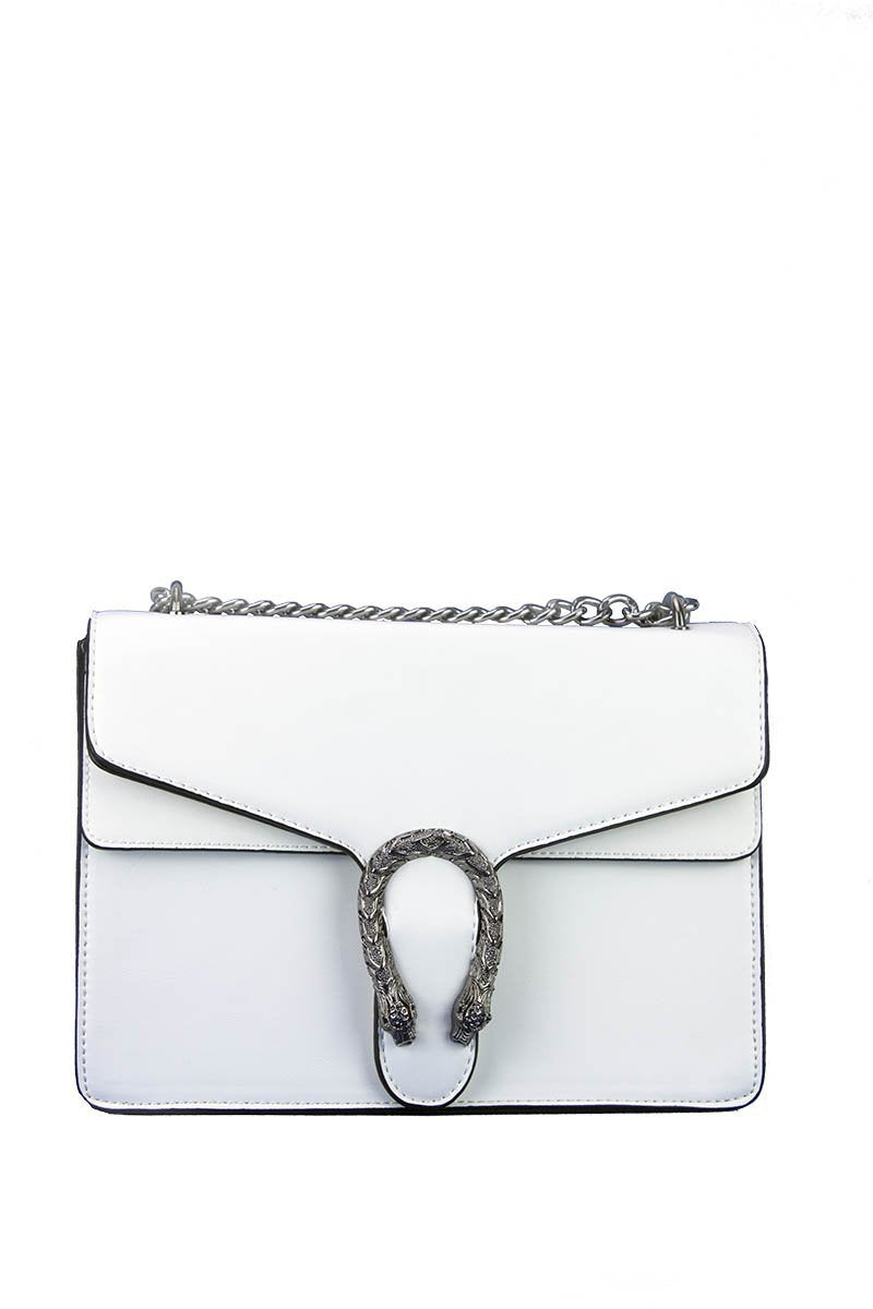 Avery White Statement Shoulder Bag