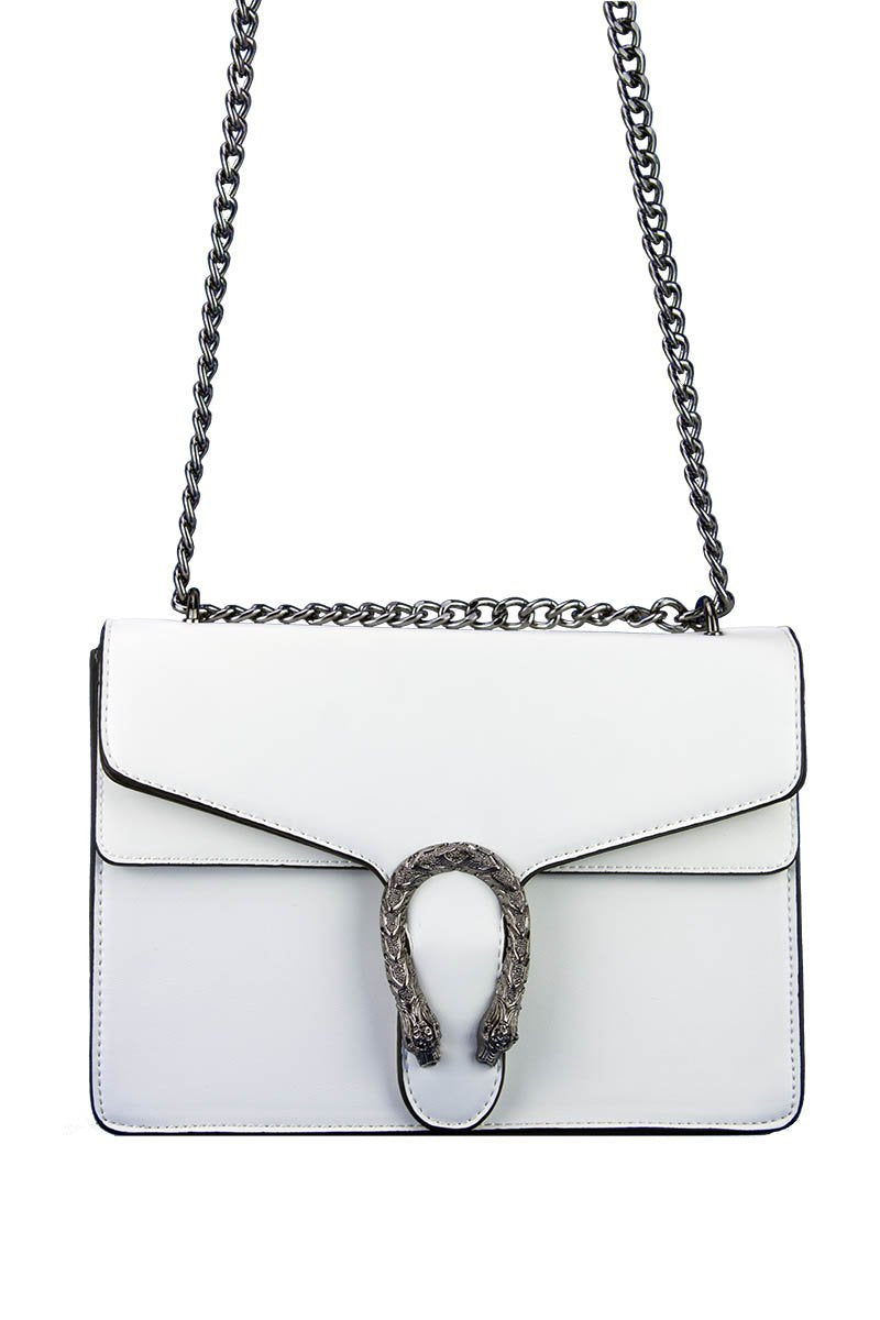 Avery White Statement Shoulder Bag