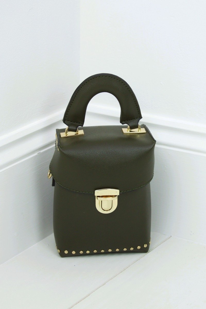 Bobbie Khaki Micro Box Bag