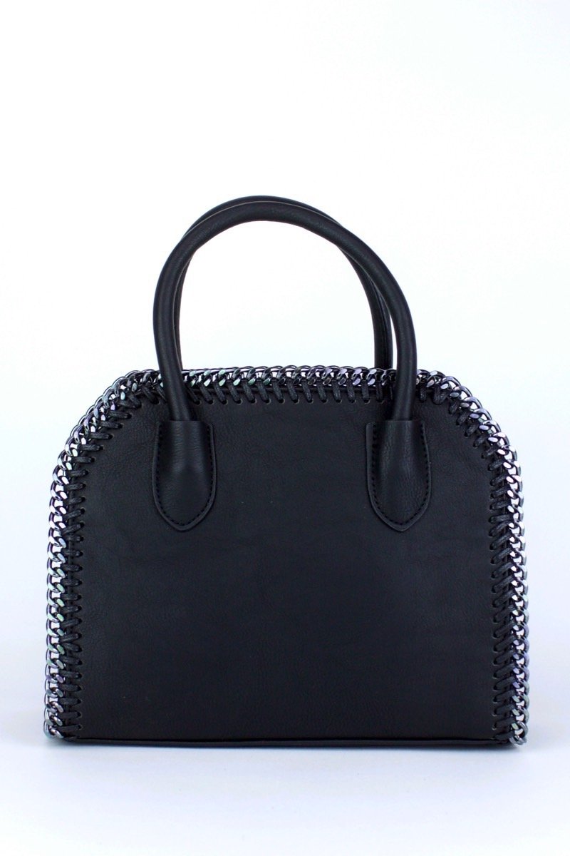 Calista Black Chain Tote Bag