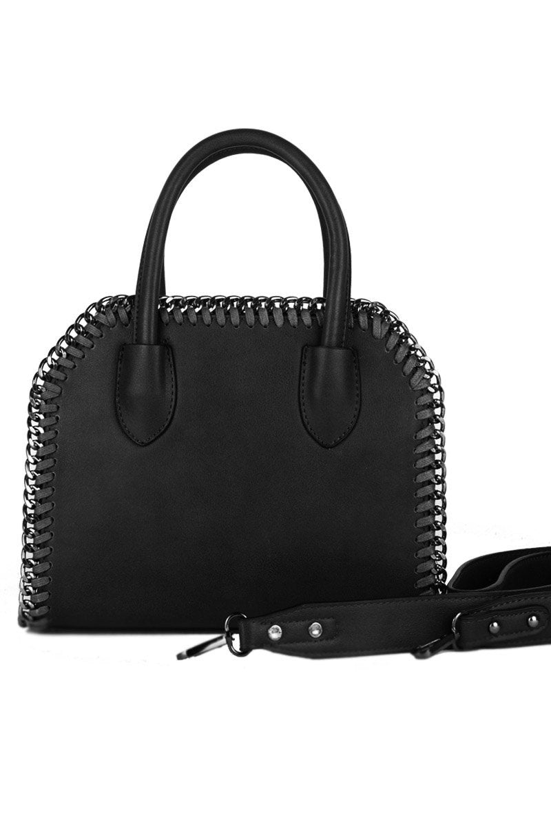 Calista Black Chain Tote Bag
