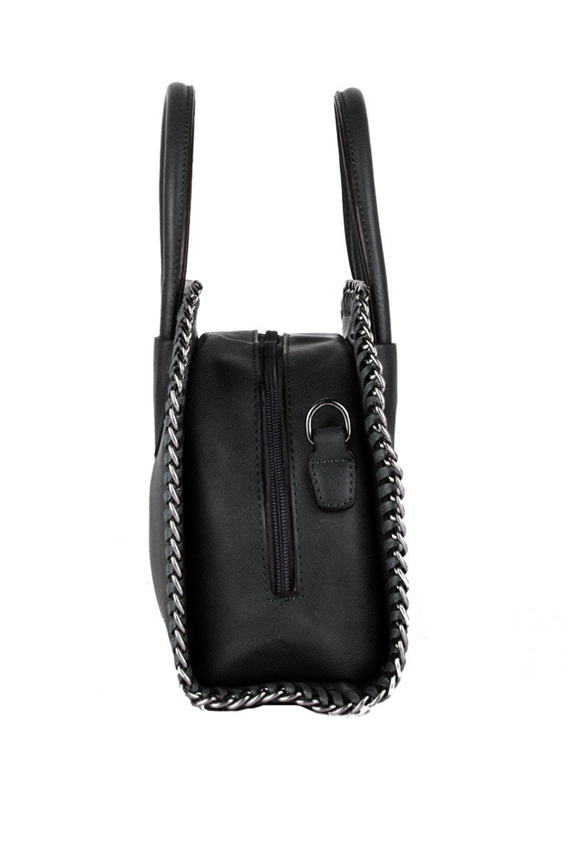 Calista Black Chain Tote Bag