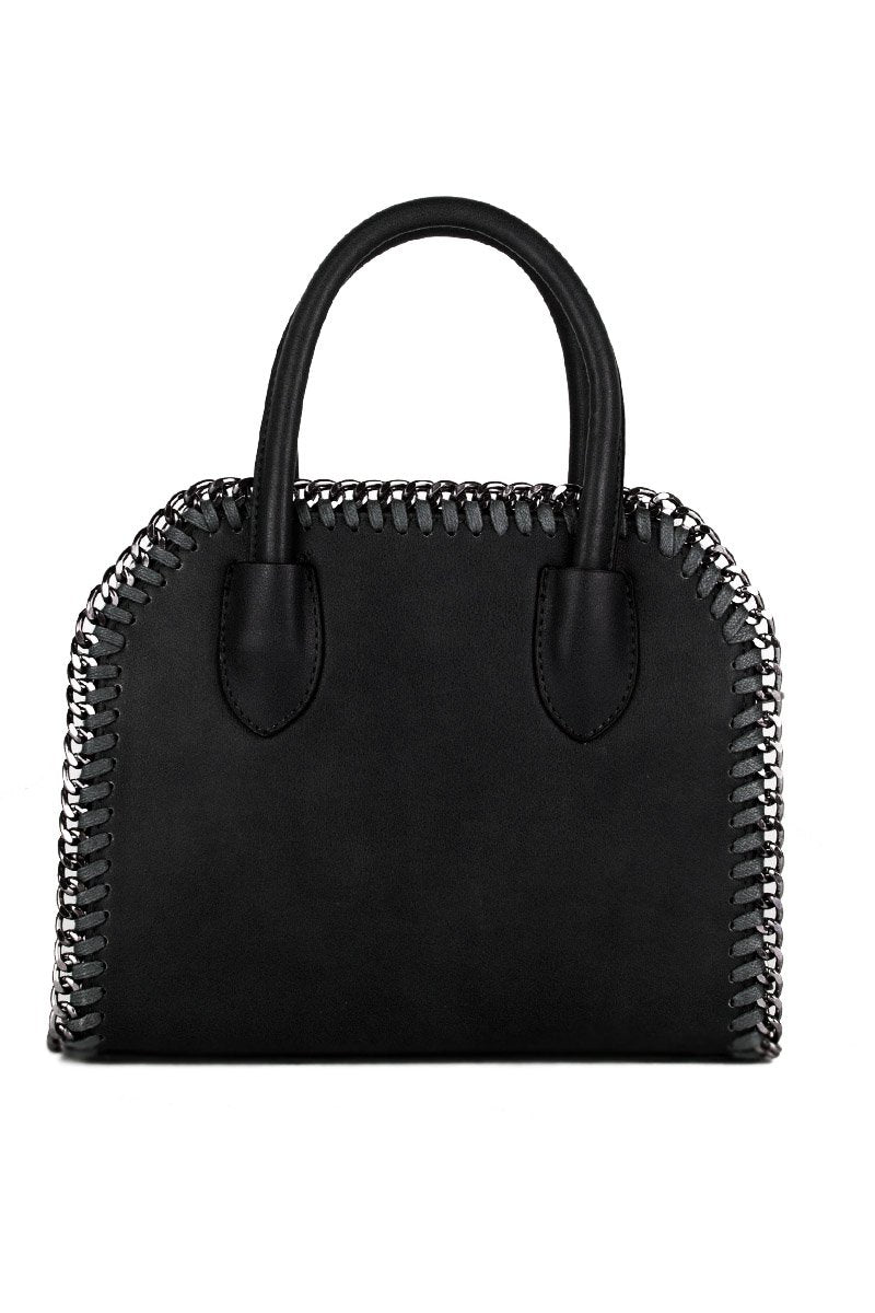 Calista Black Chain Tote Bag