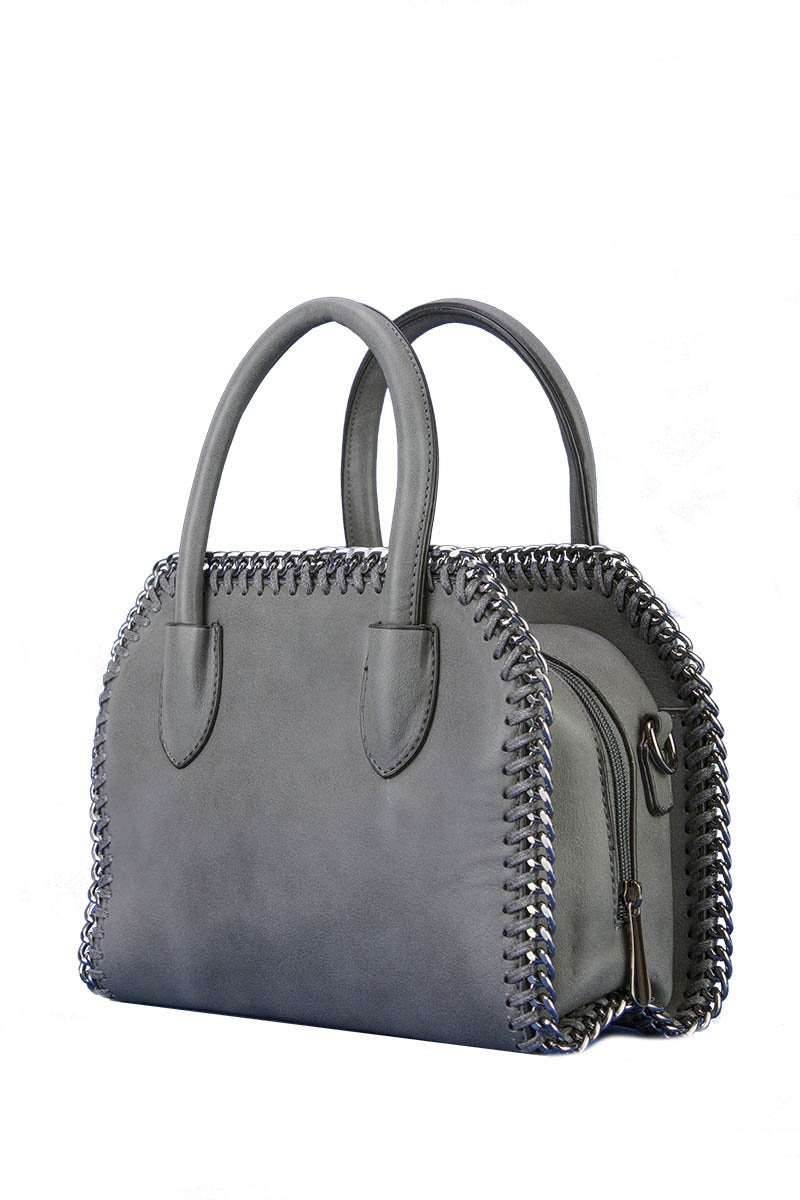 Calista Grey Chain Tote Bag