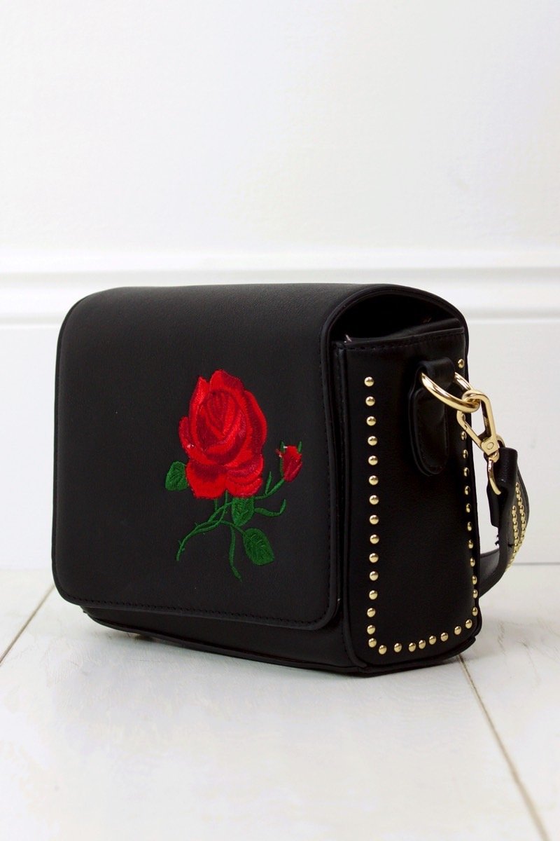 Cameo Rose Stud Shoulder Bag
