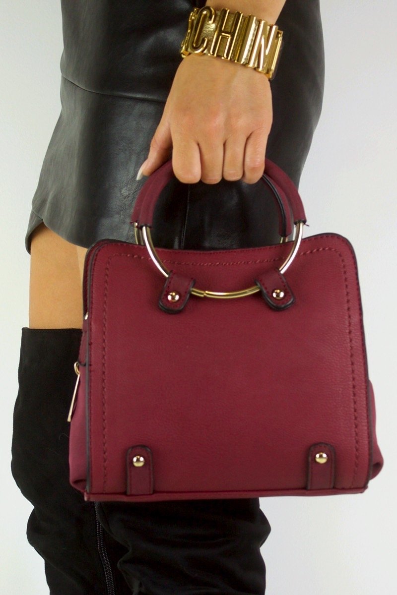 Carla Burgundy Shoulder Bag
