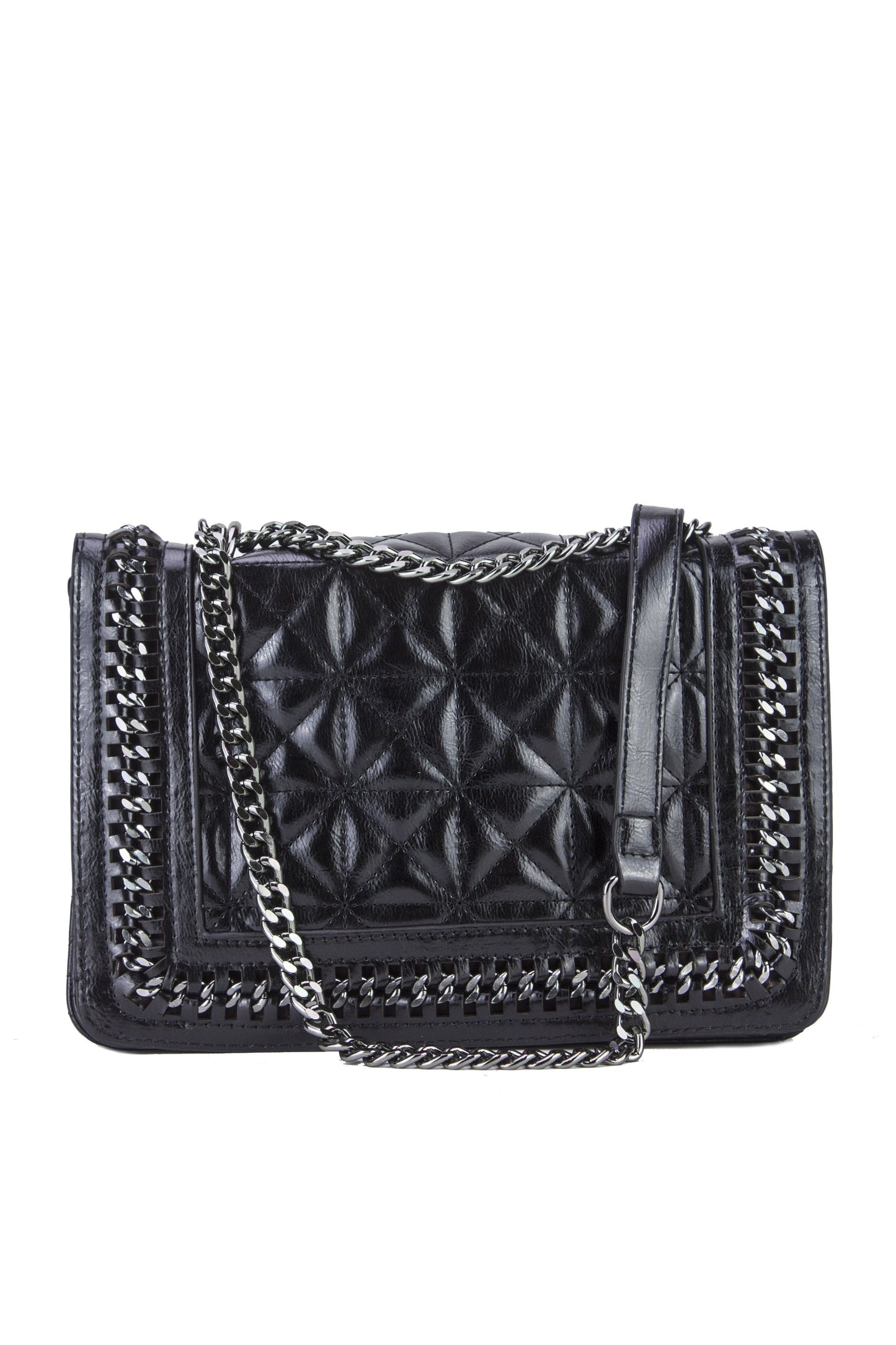 Claudine Black Quilted Chain Bag
