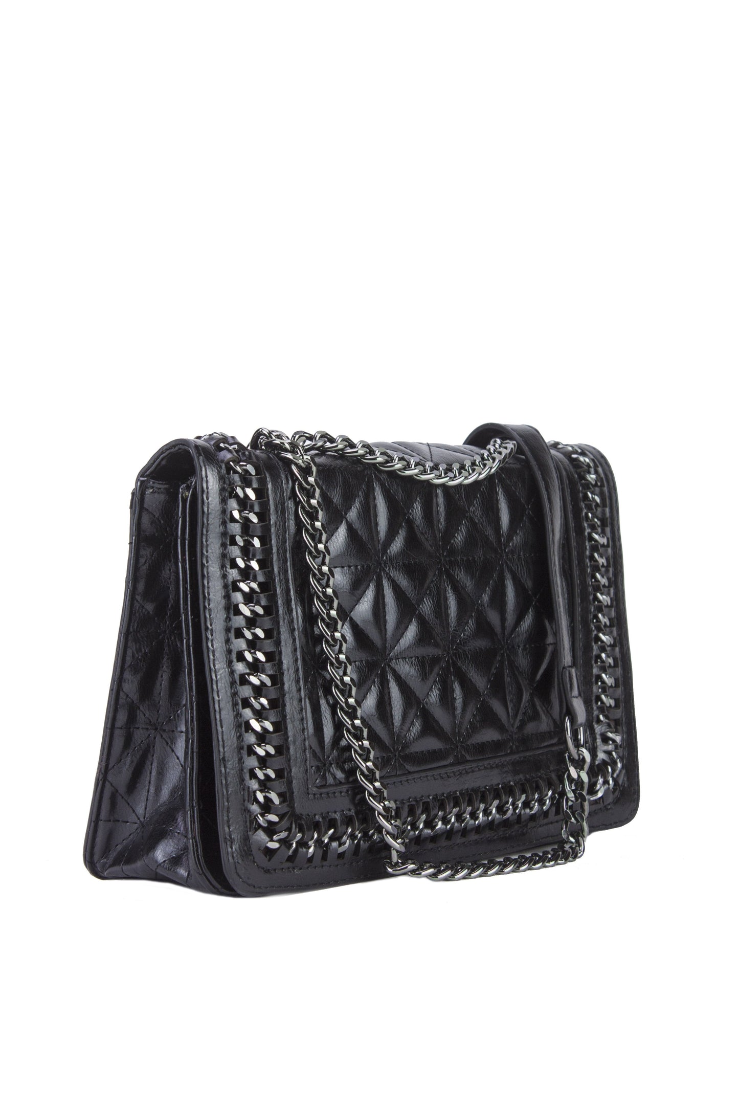 Claudine Black Quilted Chain Bag