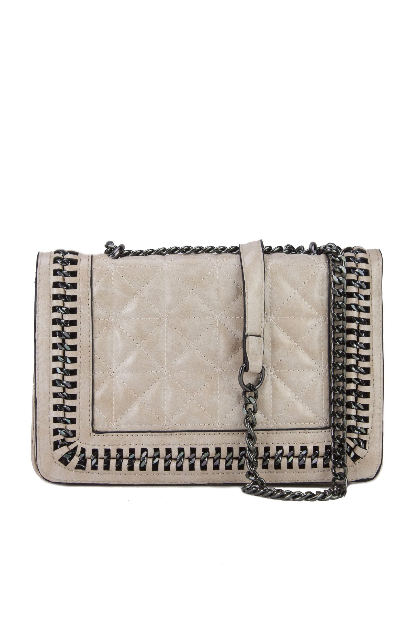 Claudine Nude Quilted Chain Bag