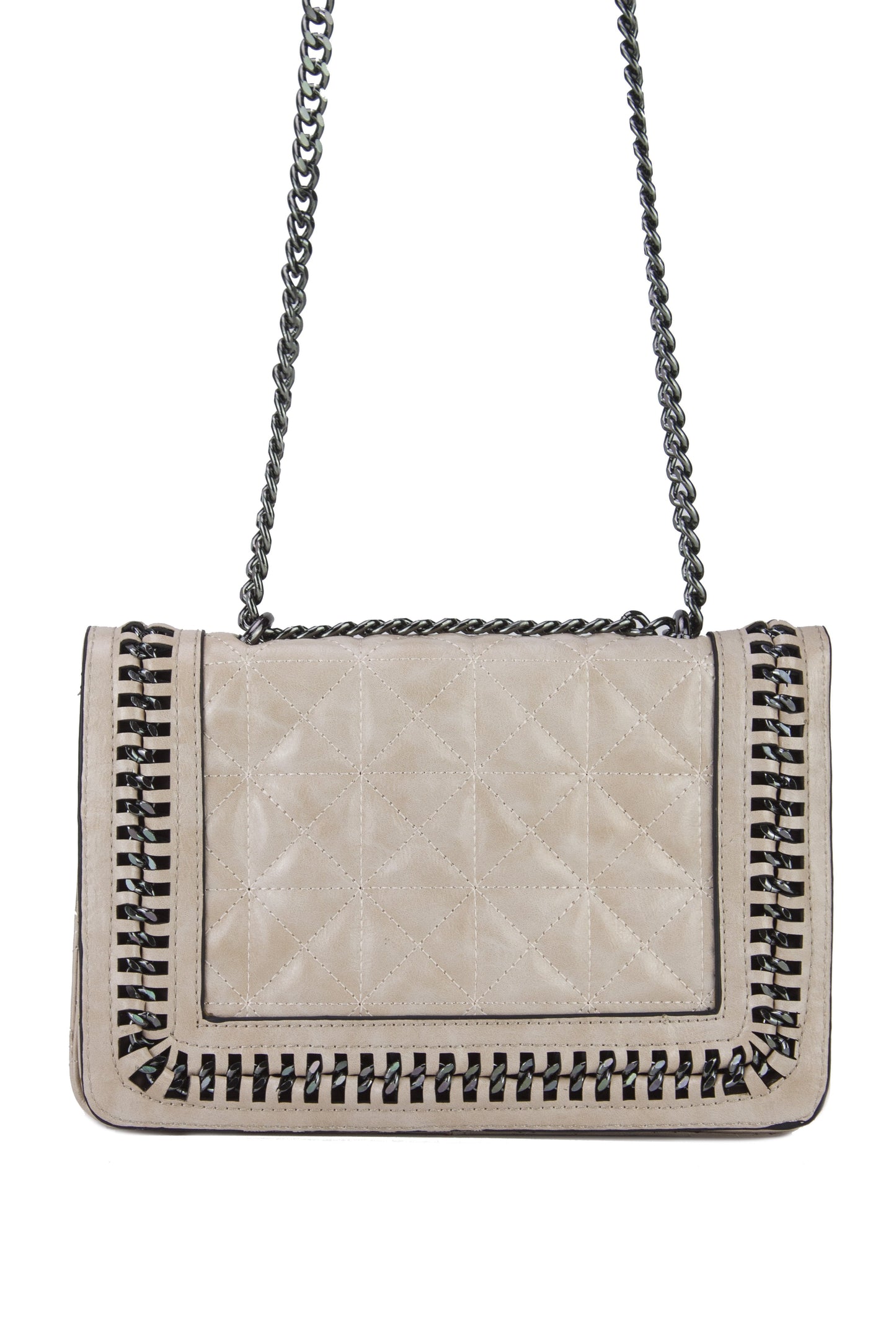 Claudine Nude Quilted Chain Bag