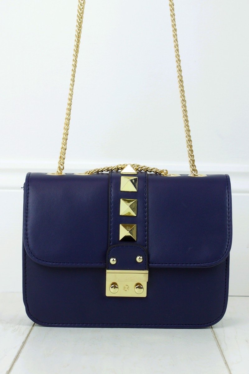 Giovanni Navy Stud Mini Shoulder Bag