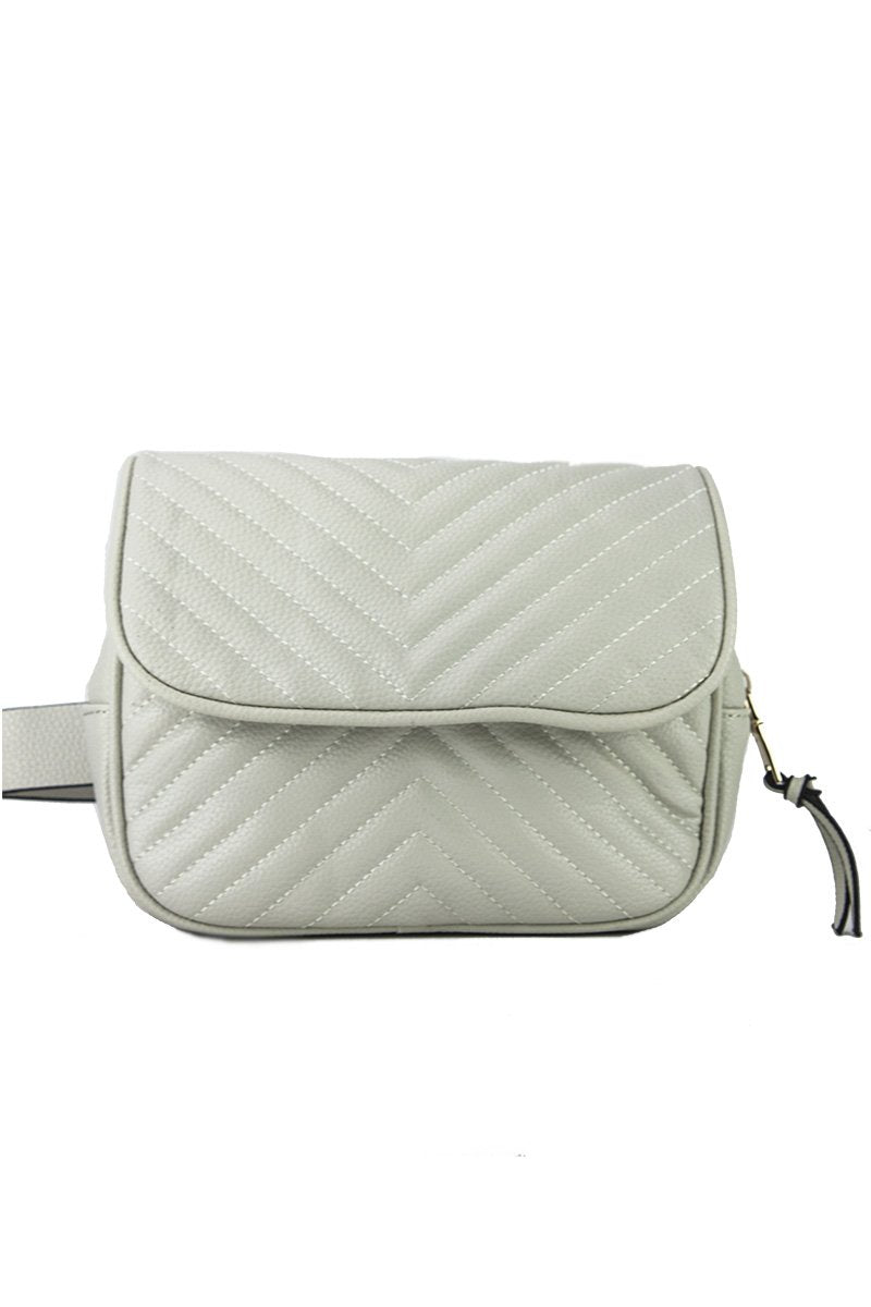 Jessica Beige Quilted Belt Bag