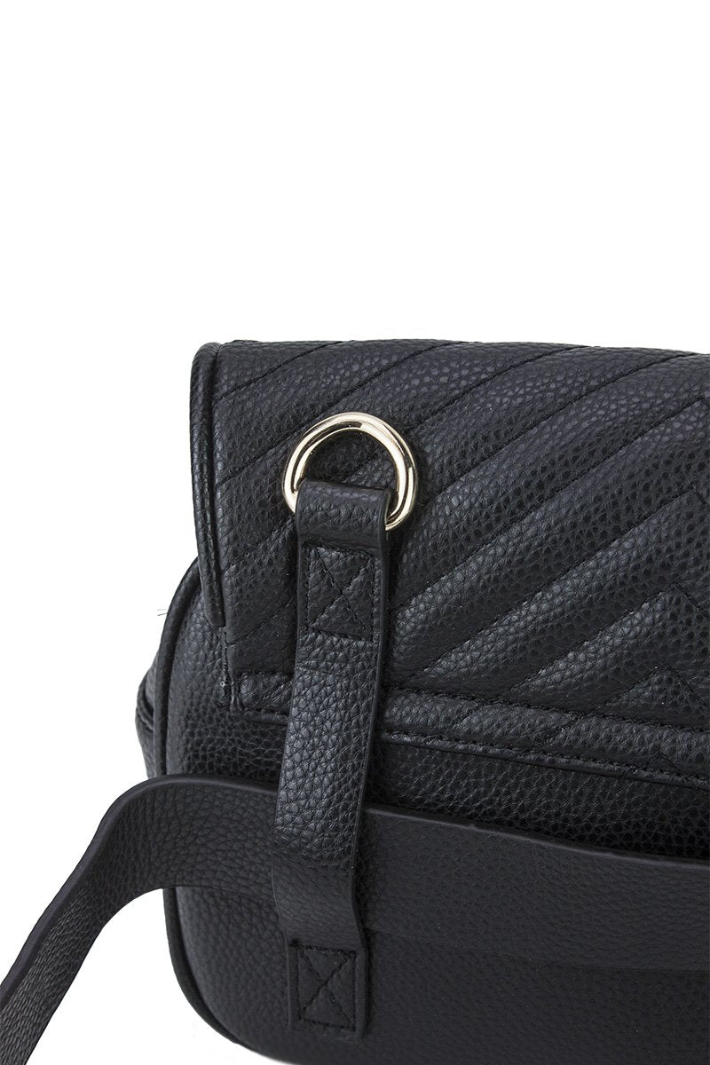 Jessica Black Quilted Belt Bag