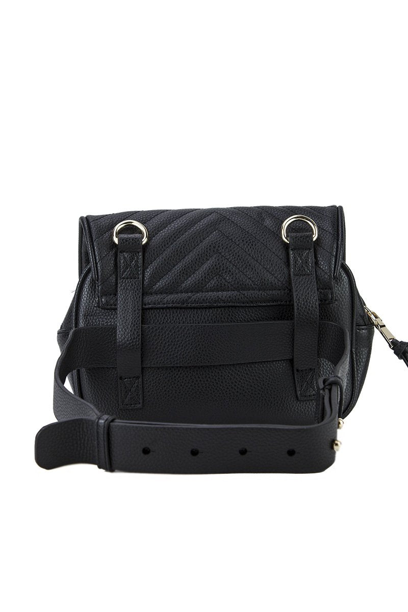 Jessica Black Quilted Belt Bag