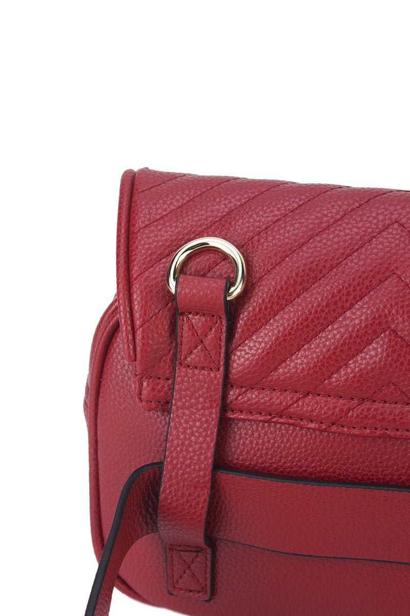 Jessica Red Quilted Belt Bag