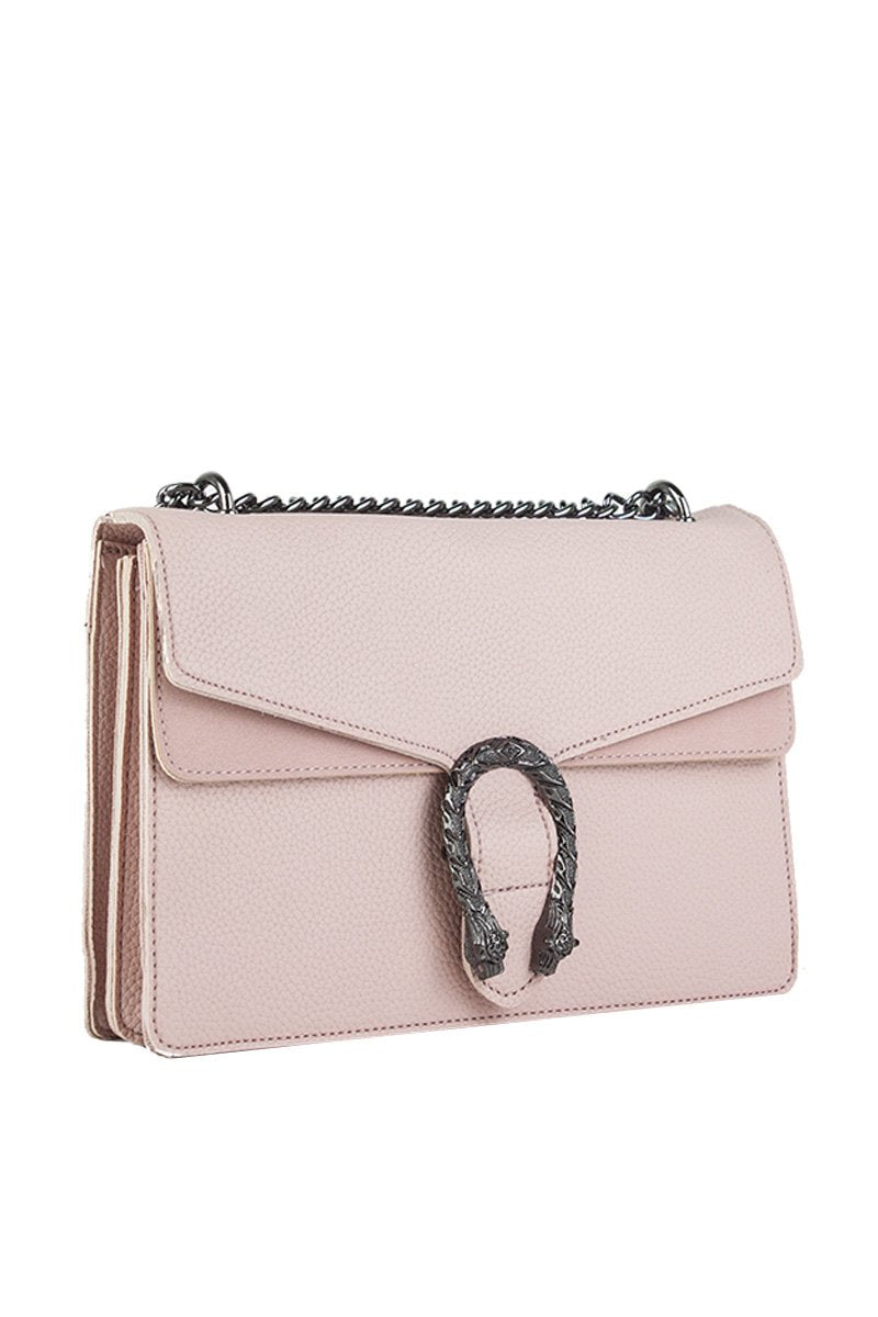 Kayleigh Pink Tiger Chain Shoulder Bag