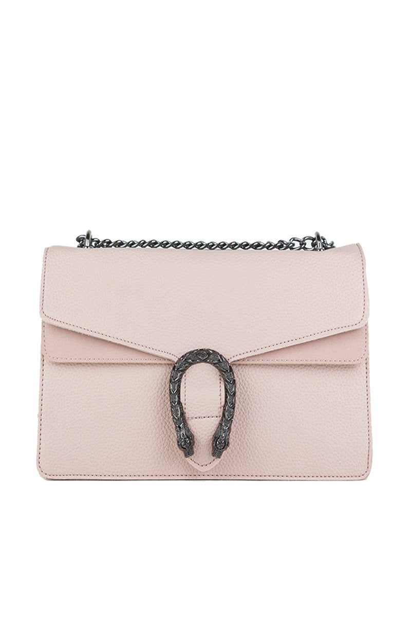 Kayleigh Pink Tiger Chain Shoulder Bag