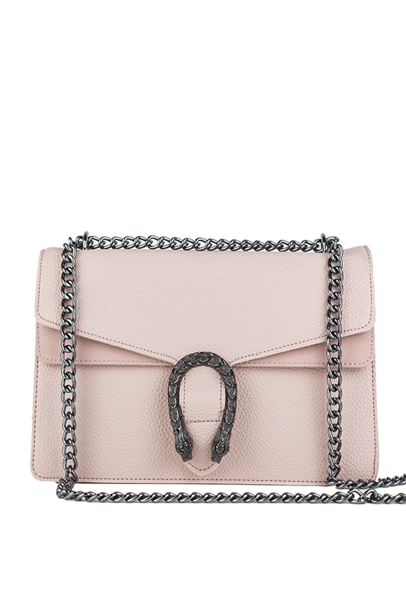 Kayleigh Pink Tiger Chain Shoulder Bag