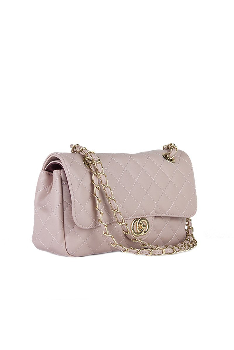 Lilly Pink Quilted Chain Bag