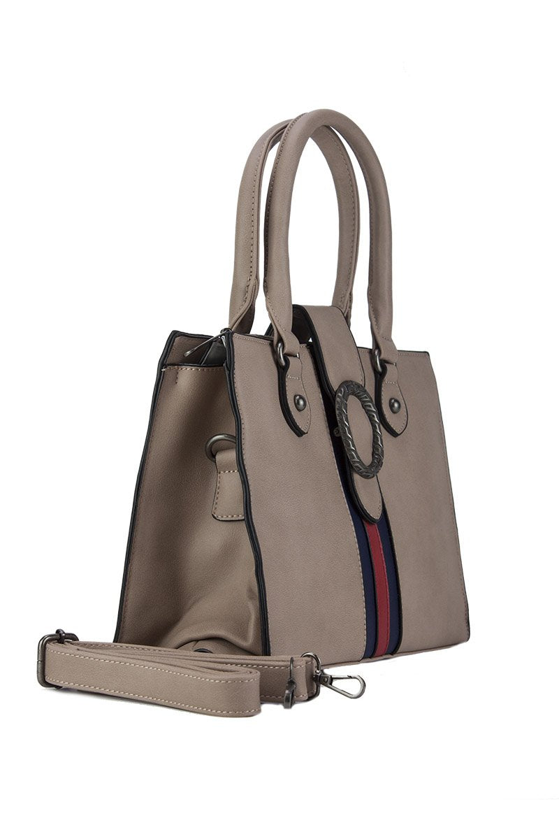 Liza Beige Emblem Shopper Bag