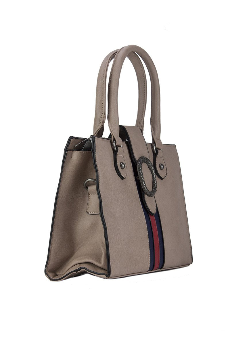 Liza Beige Emblem Shopper Bag