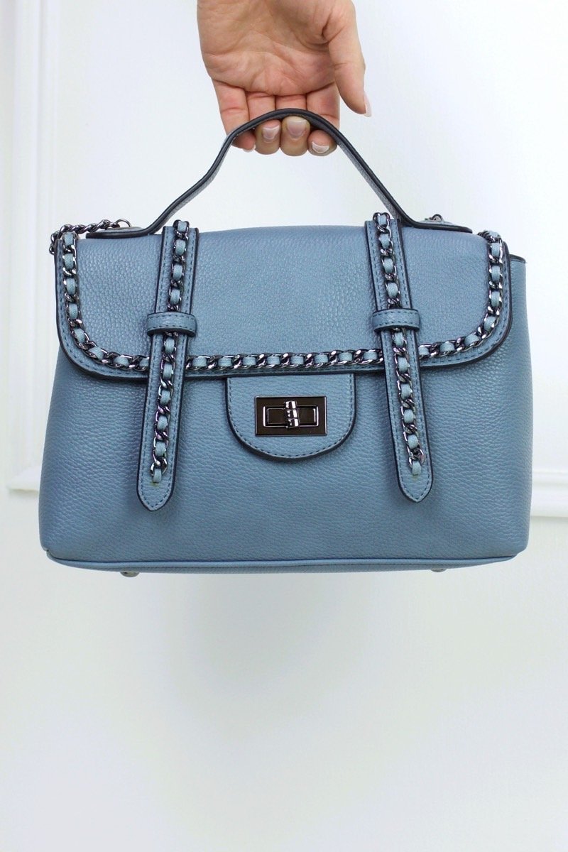 Lottie Blue Satchel Chain Bag