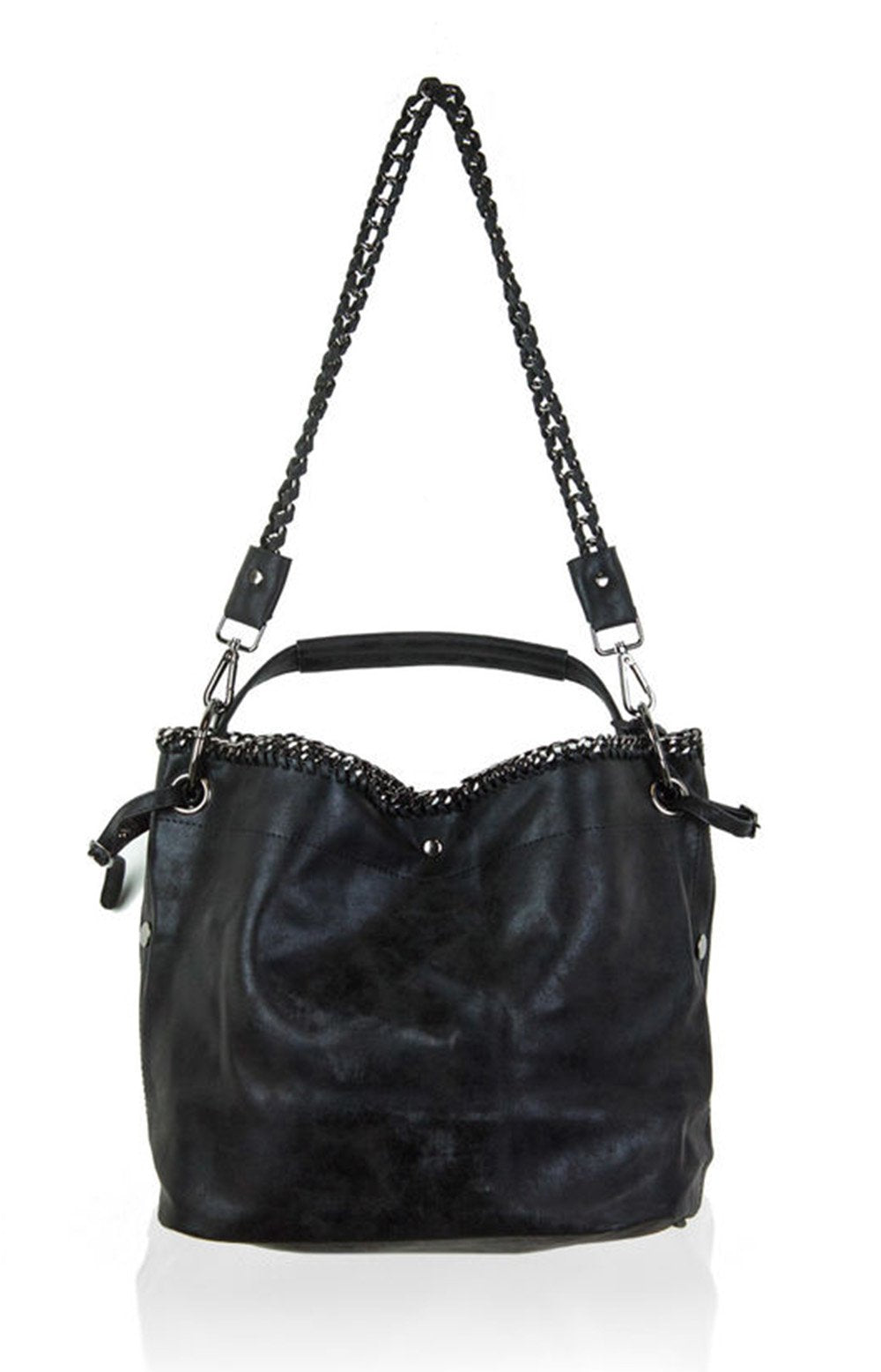 Maya Black Shimmer Tote Bag