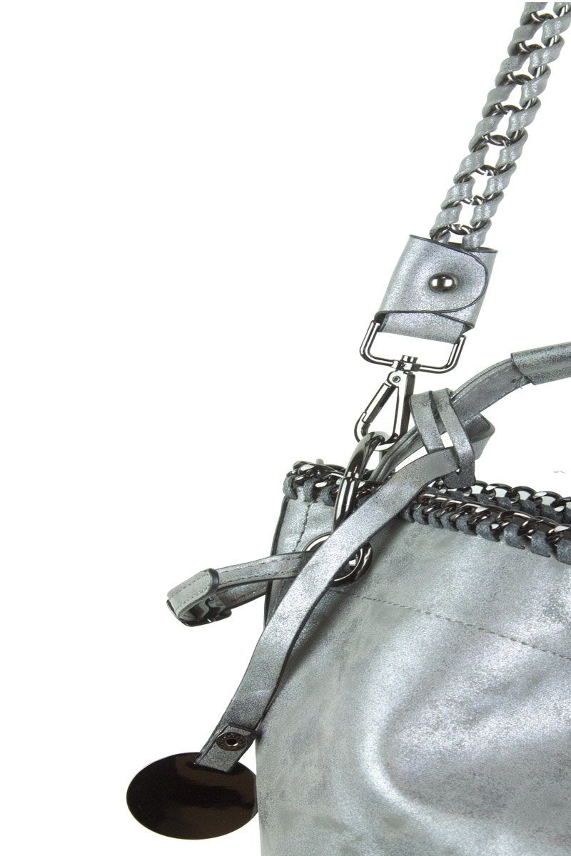 Maya Grey Shimmer Tote Bag