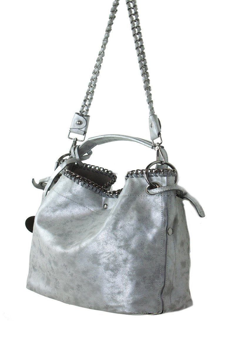 Maya Grey Shimmer Tote Bag