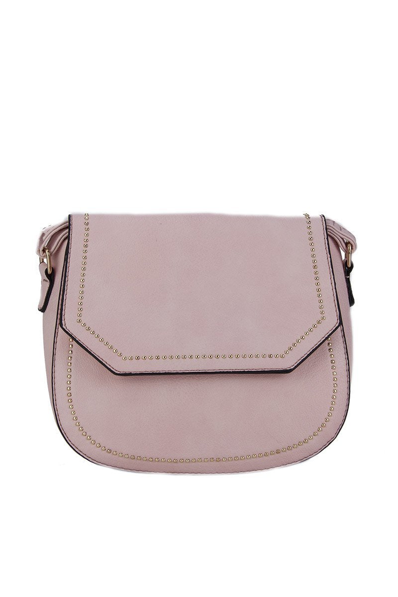 Melanie Pink Cross Body Bag With Gold Detail