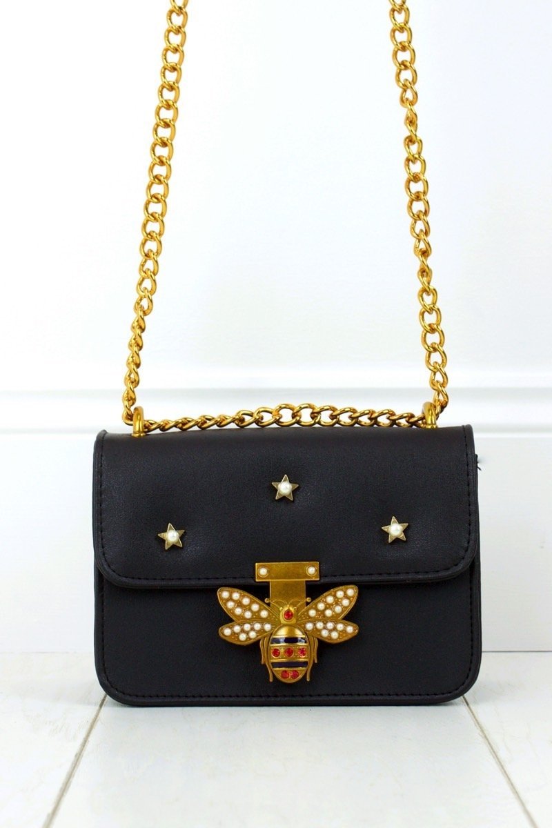Mina Black Mini Shoulder Bag