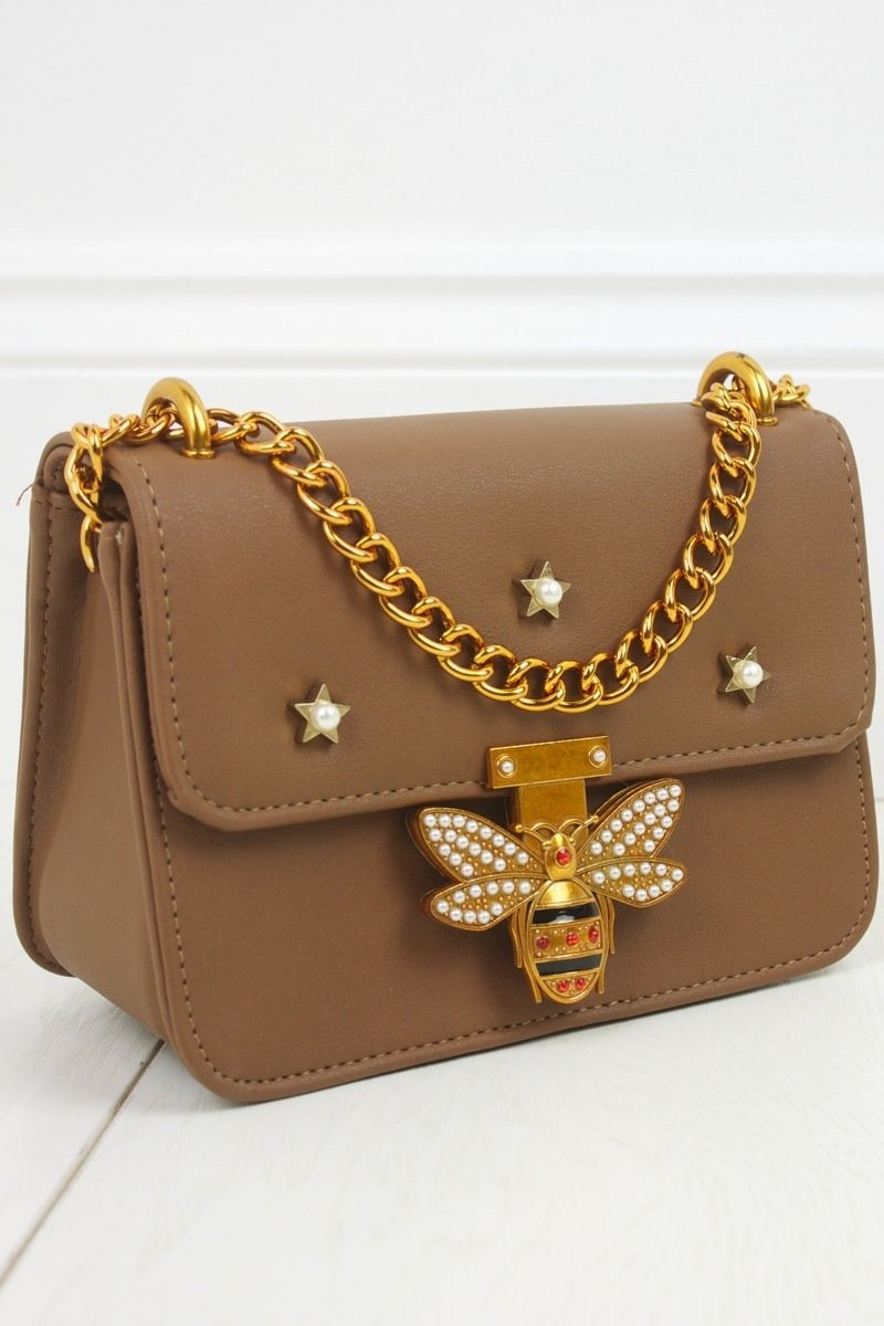 Mina Brown Mini Shoulder Bag