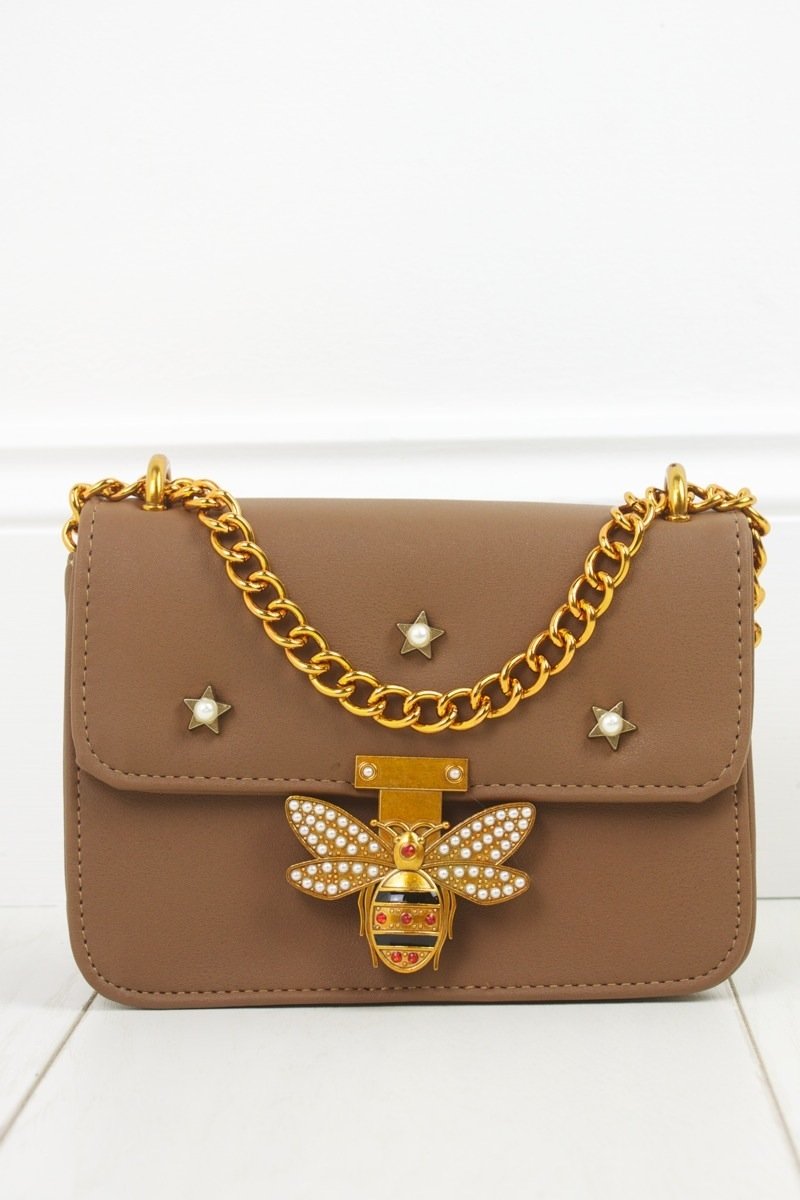 Mina Brown Mini Shoulder Bag
