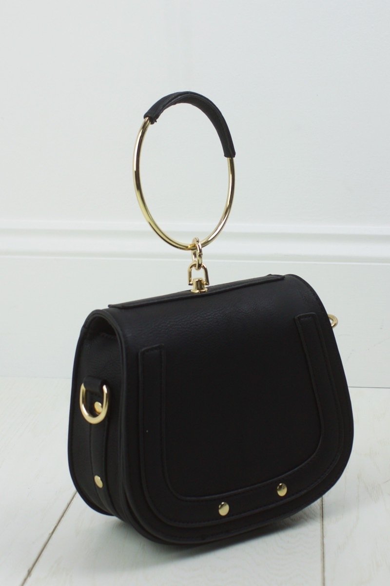 Nila Black Bracelet Shoulder Bag