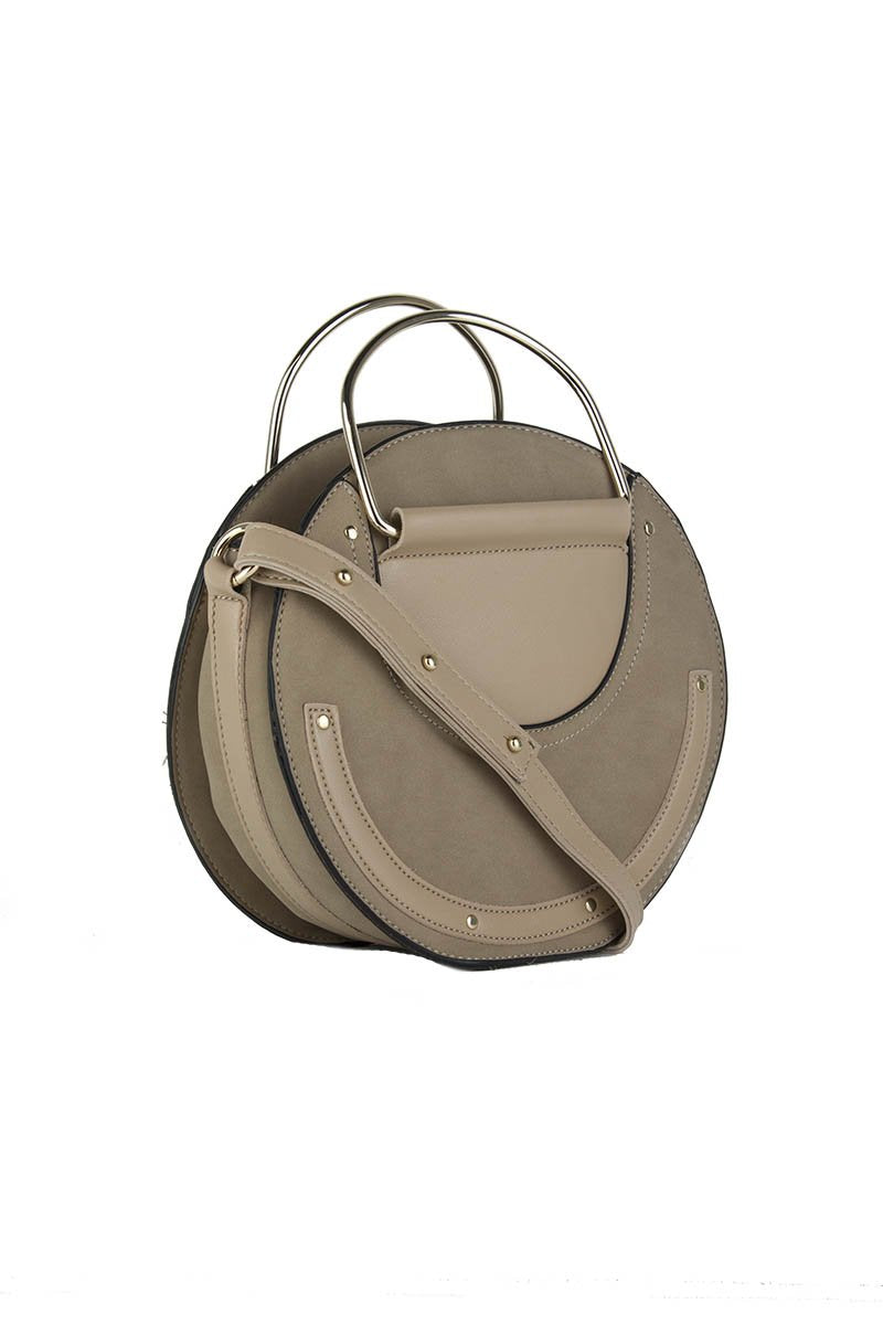 Pandora Beige Round Cross-Body Bag