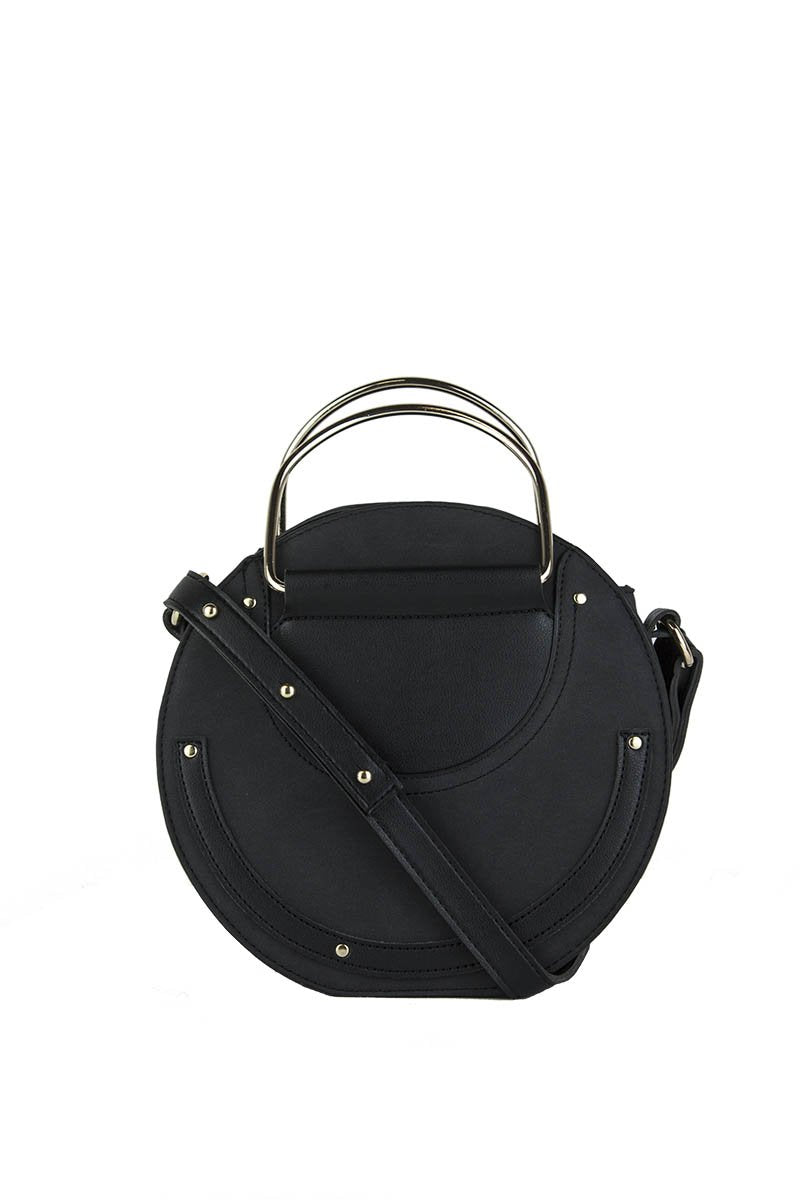 Pandora Black Round Cross-Body Bag