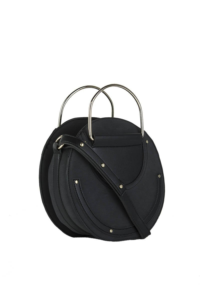 Pandora Black Round Cross-Body Bag