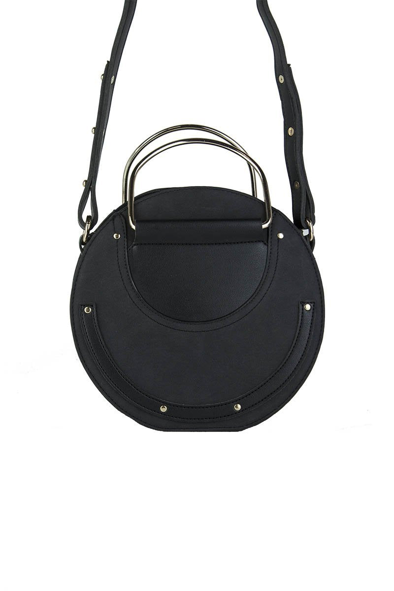 Pandora Black Round Cross-Body Bag
