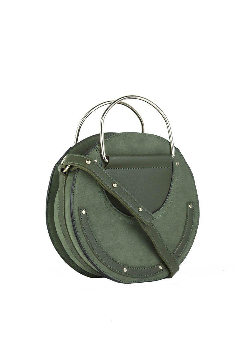 Pandora Khaki Round Cross-Body Bag