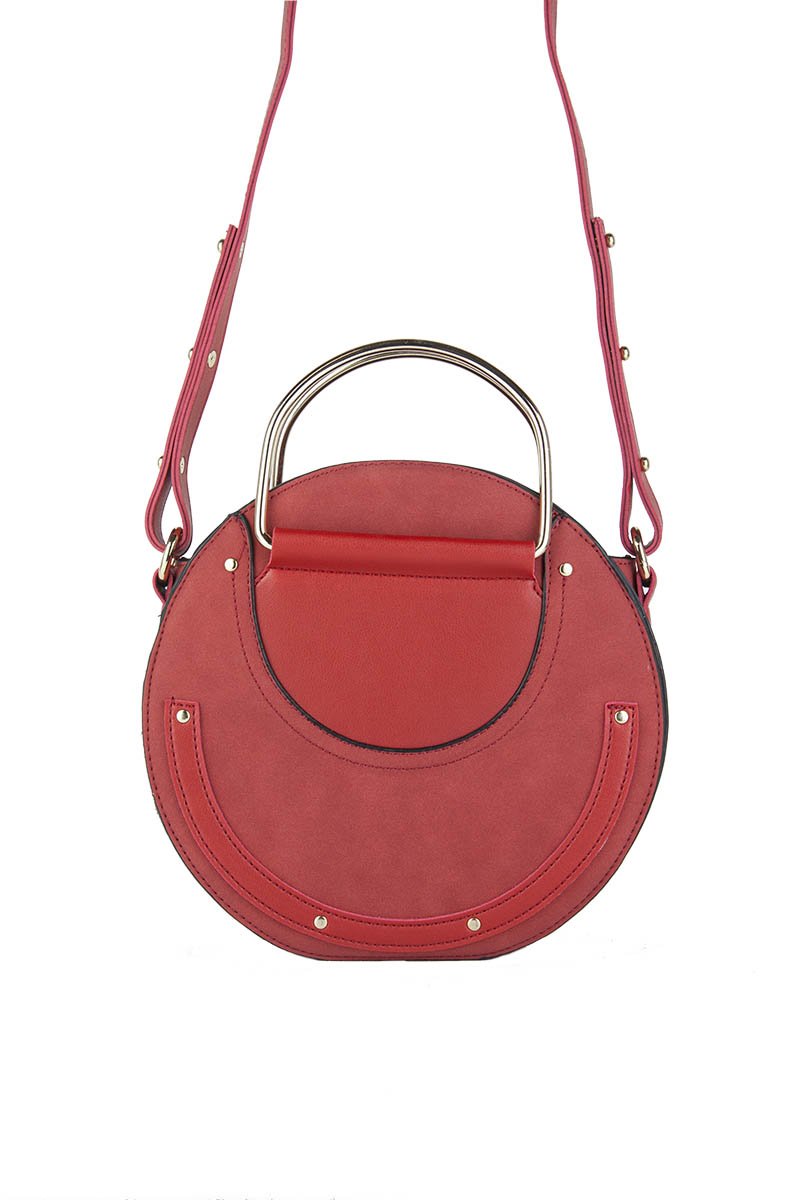 Pandora Red Round Cross-Body Bag