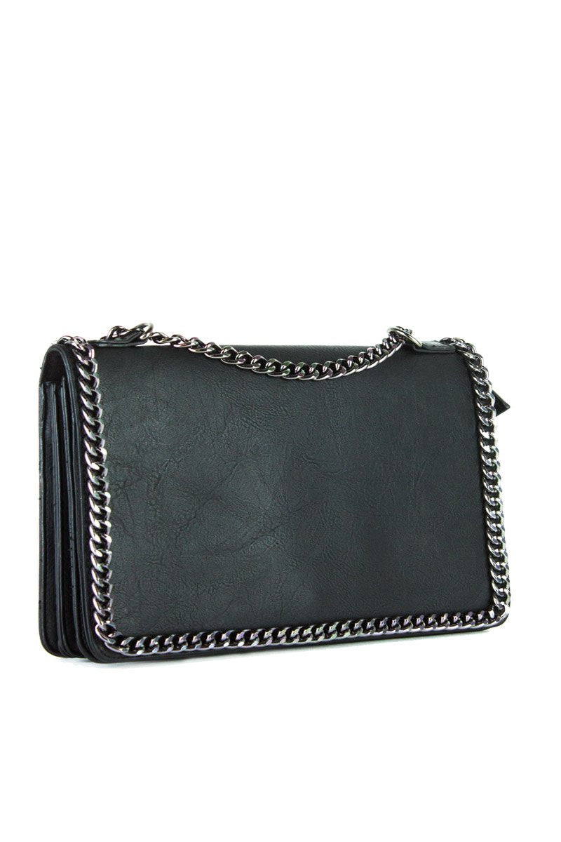 Rosie Black Chain Shoulder Bag