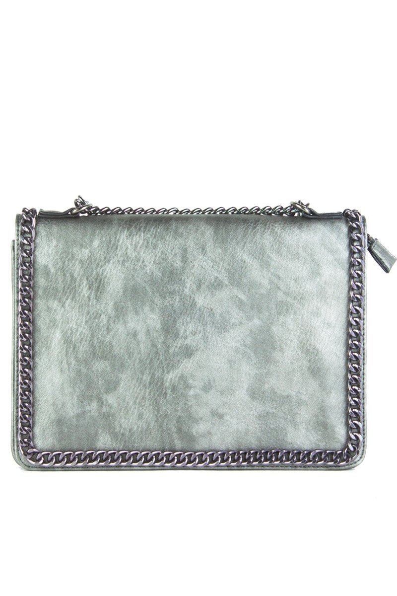 Rosie Grey Chain Shoulder Bag