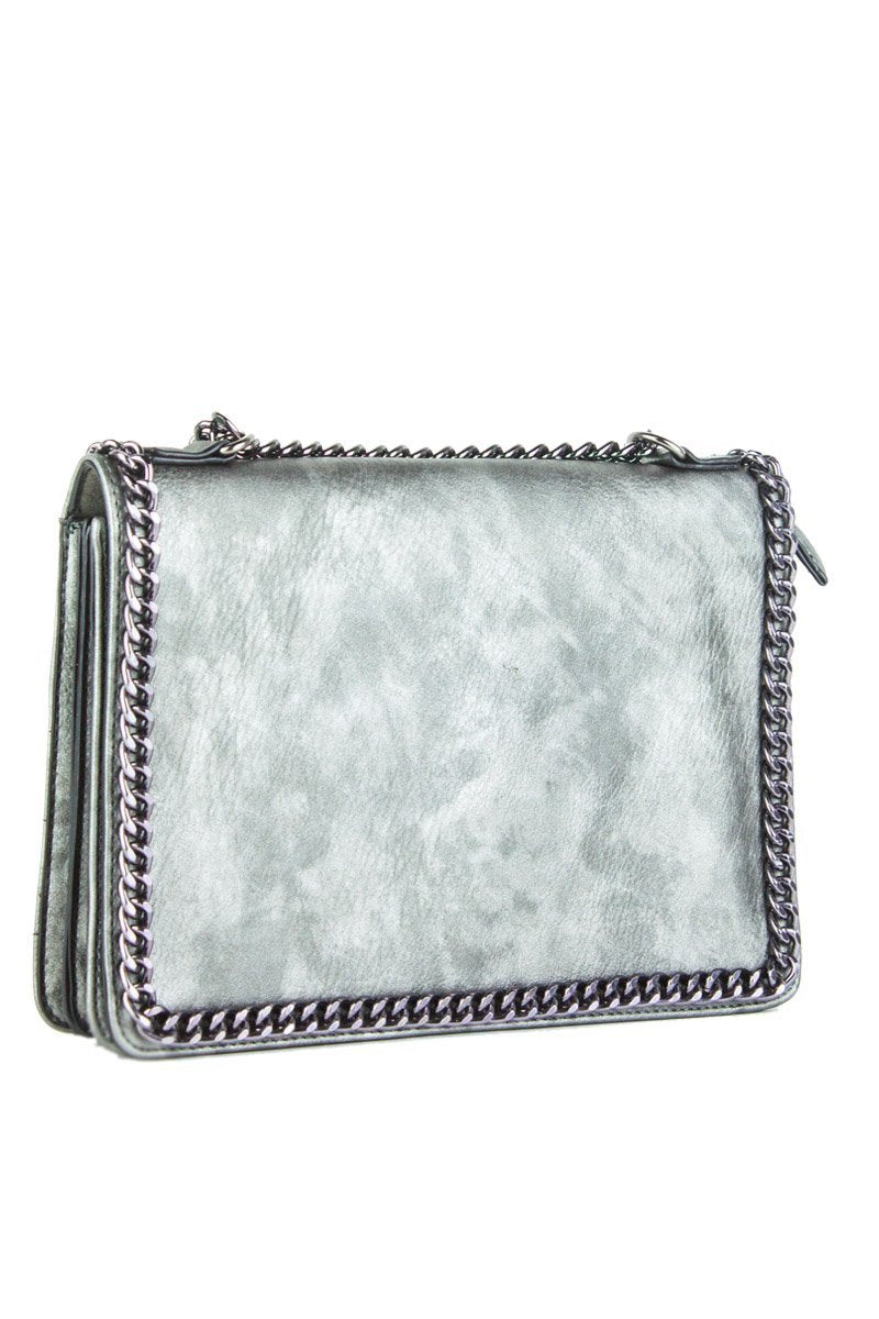 Rosie Grey Chain Shoulder Bag