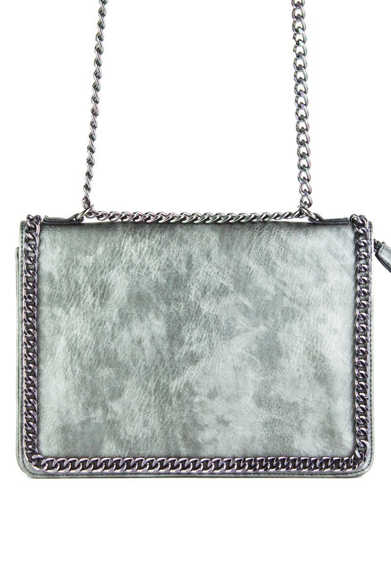 Rosie Grey Chain Shoulder Bag
